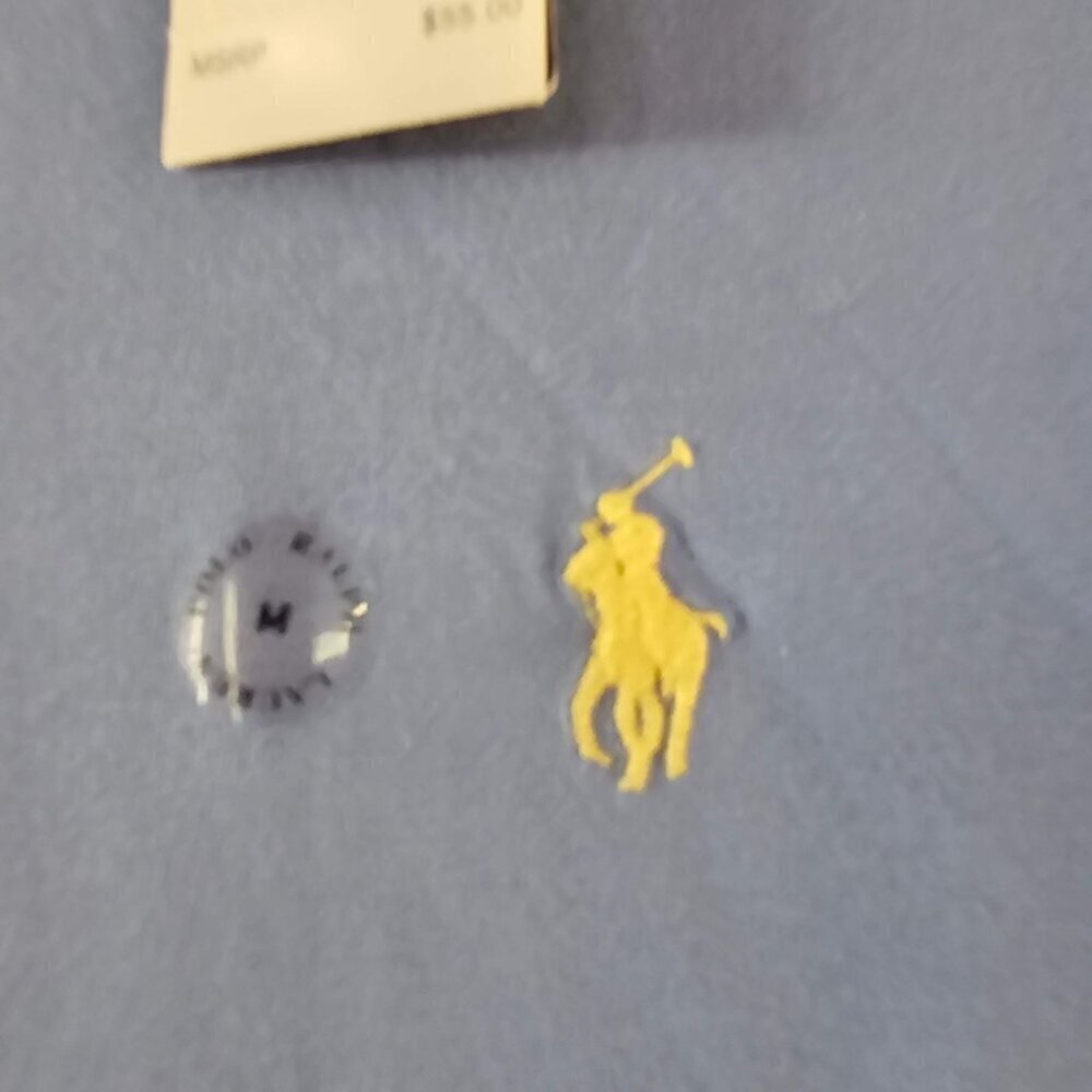 NWT Polo Ralph Lauren Men's Blue Short Sleeve Custom Slim Fit Tee Size M - Picture 7 of 12